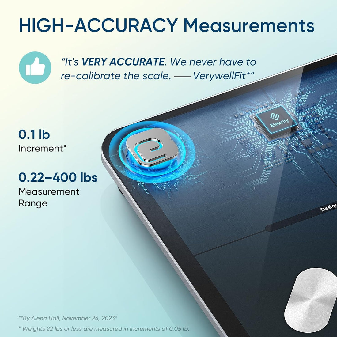 Etekcity Smart Body Weight Scale – Bluetooth Digital Bathroom Scale with BMI & Body Composition