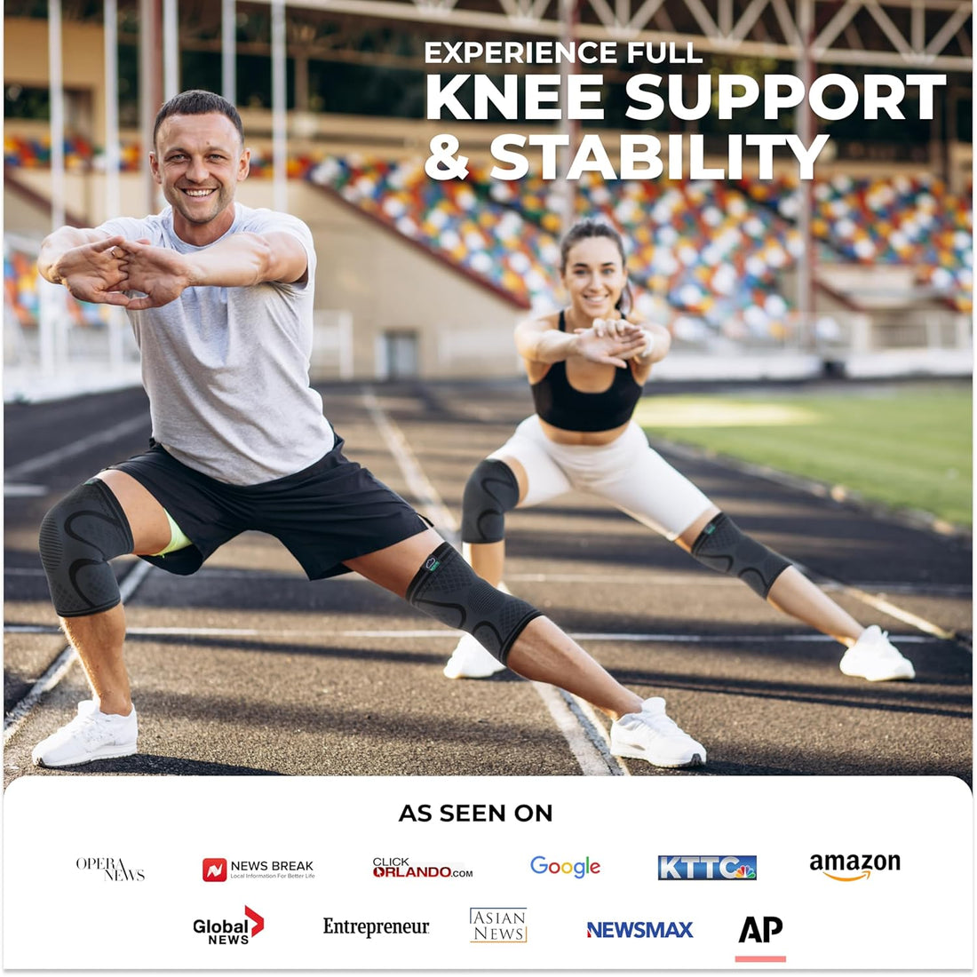 Modvel Compression Knee Brace 2-Pack – Knee Support Sleeves for Sports & Pain Relief