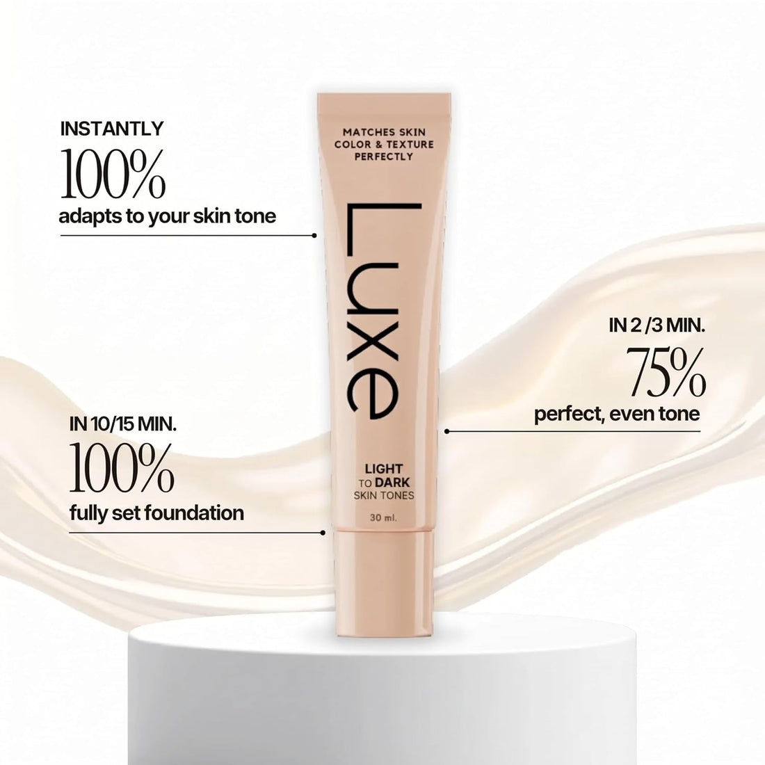 Luxe Color Changing Foundation – Adaptive Shade Matching Liquid Foundation
