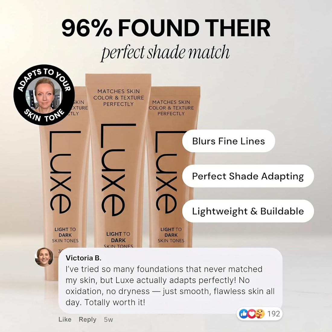 Luxe Color Changing Foundation – Adaptive Shade Matching Liquid Foundation