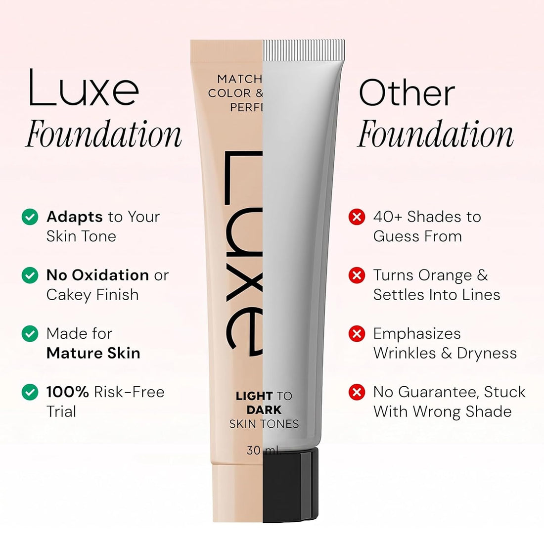 Luxe Color Changing Foundation – Adaptive Shade Matching Liquid Foundation