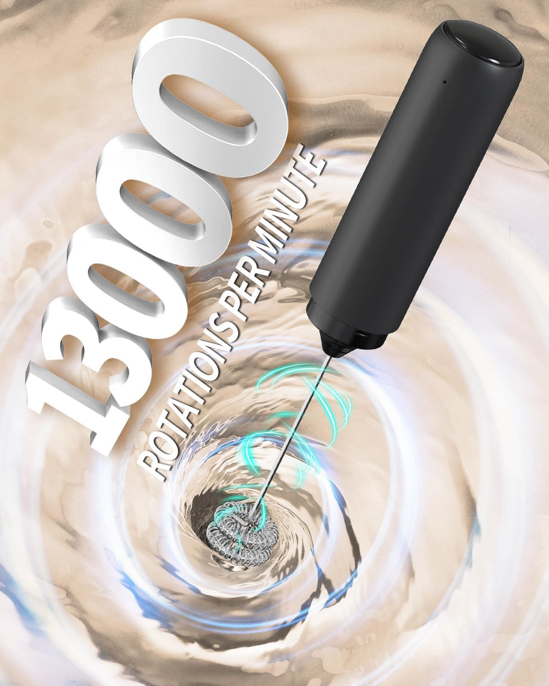 CIRCLE JOY Rechargeable Milk Frother – Handheld Electric Foam Maker for Coffee & Matcha