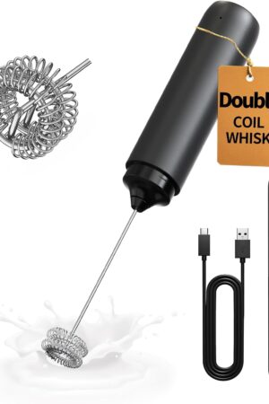 CIRCLE JOY Rechargeable Milk Frother – Handheld Electric Foam Maker for Coffee & Matcha